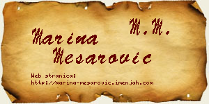 Marina Mesarović vizit kartica